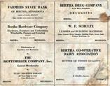 Farmers State Bank, Bertha Drug, Bottemiller Company, W.F. Schultz, Otter Tail County 1925